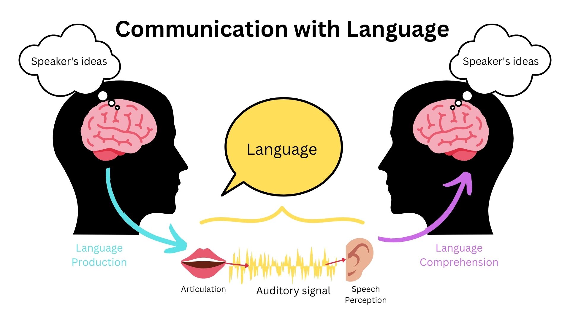 A model of communication with language exchange.